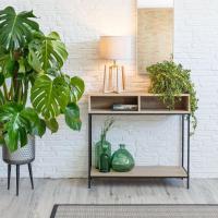 Consola con 2 cajones de Metal Blanco y MDF de 80x30x75 cm - details 18