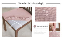 Funda de tela Jacquard para Asiento de Silla, cubierta para Asiento individual elástico, para comedor, 1 unidad - details 9