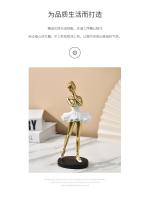 Figura de Ballet, adorno artesanal de resina, escultura de danza dorada, decoración conmemorativa, trofeo de regalo - details 8