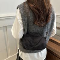 Bolso cuadrado de nailon de secado rápido, bandolera de gran capacidad, bandolera con cremallera, Color sólido, riñonera versátil para estudiante - details 3