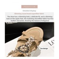 Sandalias de Mujer 2025 - Plataforma Boho con Flores y Strass, Chanclas de Playa Transpirables (Zapatos Verano Mujer, Sandalias Deportivas de Lujo) - details 5
