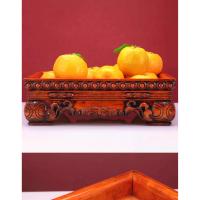 Fruta sala de estar uso doméstico, ocho auspiciosos frutas de madera maciza Tianzhu plato rectangular de nueces, plato de carne - details 18
