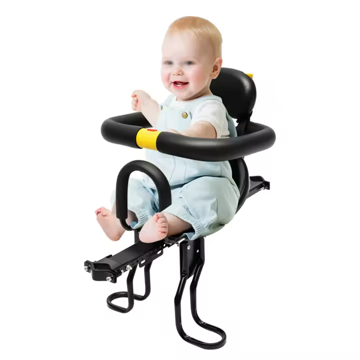 Asiento de seguridad para bicicleta de bebé, silla de bicicleta para niños pequeños, portador de silla de montaje frontal - 1