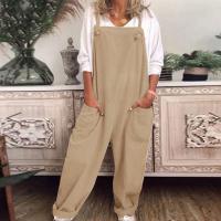 Monos de Algodón y Lino para Mujer Pantalones Anchos Ajustables con Borlas - details 2
