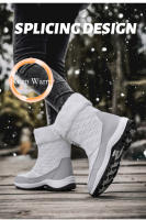 Botas de nieve para mujer, botines cálidos de felpa para exteriores, impermeables, antideslizantes, Zapatillas altas de Trekking, de algodón, Invierno - details 3