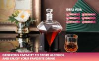 Botella de vino de diamante de alta calidad de 850 ml, soporte de madera, tapón hermético, adecuada para varios tipos de alcohol, regalos - details 2