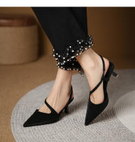 Sandalias huecas de aguja de nuevo estilo, zapatos de mujer de moda con una sola tira - details 14
