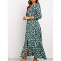 Vestido Vintage Elegante Verde 2025 para Mujer Manga Larga Estampado Floral Línea A Primavera/Verano - details 4