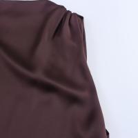 Vestido largo de satén texturizado sin espalda, versátil y a la moda para mujer, nuevo estilo 8391052 - details 3