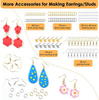 Kit DE FABRICACIÓN de pendientes de arcilla polimérica, cortadores de acero inoxidable, molde hecho a mano, herramienta de cerámica, bricolaje, artesanía de cerámica, suministros de joyería de diseñador - details 1