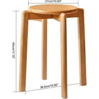 Taburetes de bar, apilables de madera antideslizante, taburete pequeño, para cocina, oficina, salón. - details 2