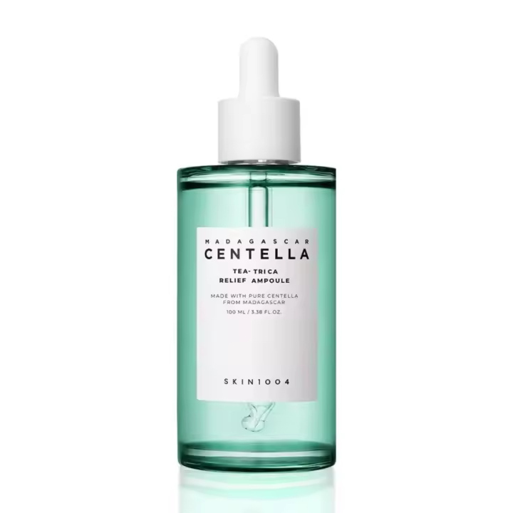 Skin1004 Tea Trica ampolla de 3,38 fl.oz, 100 ml, calmante e hidratante para pieles sensibles - 1