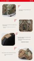 1pcs Casco de Camuflaje Casco Airsoft Cubierta Accesorios Cordón Elástico Camuflaje Táctica Tela Casco - details 0