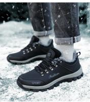 Zapatos de Senderismo Invierno para Hombres Botas Cálidas Exteriores para Acampar Antichoque Zapatillas de Escalada con Cordones - details 11