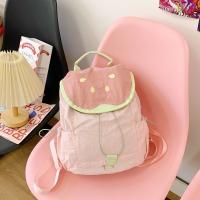 Mochila con cordón de fresa de Color dopamina, mochila de nailon de fruta impermeable de estilo coreano, mochila de viaje de gran capacidad - details 12