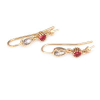 Latón color oro de 18 quilates, compatible con cuentas de medio agujero con ganchos de medio pasador para pendientes, joyería de alta calidad, accesorios para manualidades. - details 7