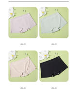 Bragas cortas de seda para mujer sin costuras Pantalones de nylon para niñas y niños Ropa interior femenina de verano Boxers transpirables - details 14