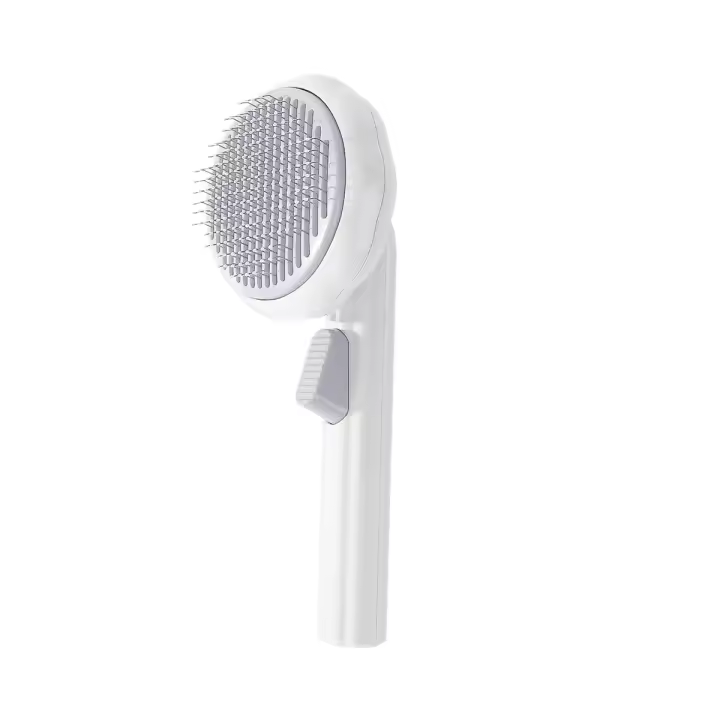 Cepillo autolimpiante de calabaza para perros, gatos, cachorros y conejos - Elimina sin esfuerzo el subpelo suelto, las matorrales y el pelo enredado - Herramienta de aseo suave para capas saludables - 1