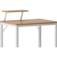 Mesa de ordenador de 100 cm, mesa de trabajo con estante, robusta y fácil de instalar, madera y metal, diseño moderno, estilo industrial - details 32