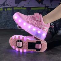 Patines para niños con luces LED intermitentes ajustables para niñas y niños, carga USB para ambas ruedas - details 6