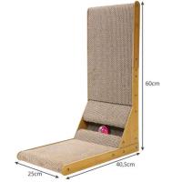 Rascador para gatos en forma de L, 60 x 40 almohadilla para rascar para gatos montado en la pared - details 1