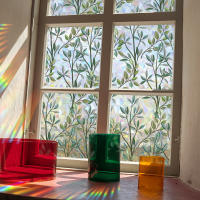 Película de Privacidad para Ventanas de Vidrio Tachado Pegatinas de Ventana Arcoíris no Adhesivas - details 4