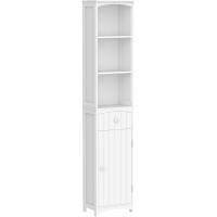Columna Multiusos Estantes y 1 Cajón 34x24x170 cm Blanco - details 0