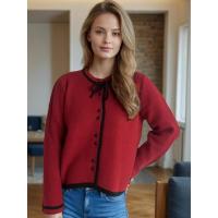 Elegante con cuello redondo y top de ganchillo a rayas sueltas para mujer - details 16