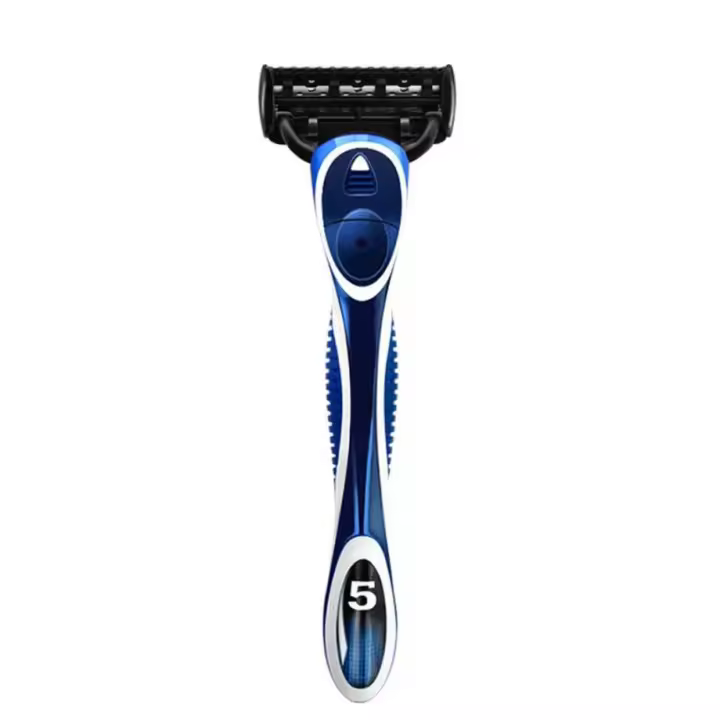 Afeitadora manual clásica, maquinilla de afeitar de 5 capas, cuchilla reemplazable, lavada y reutilizada, maquinilla de afeitar de seguridad para hombres - 1