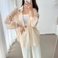 Blusas de Verano para Mujer Sencillas, Suaves, Resistentes al Sol, Moda Coreana Básica con Todo - details 8