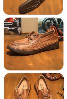 Zapatos de cuero para hombre, de cuero genuino de alta gama, primera capa de cuero vacuno, suela suave. - details 4