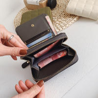 Cartera Corta para Mujer de Cuero PU Estilo Plaid con Hilo Cartera Pequeña con Cierre de Cremallera Bolsa para Tarjetas y Monedero Elegante - details 12