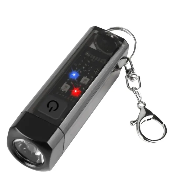 Linterna de llavero, mini linterna de llavero, 80 lúmenes súper brillante, mini linterna EDC linterna impermeable, adecuada para transporte diario, camping, senderismo, emergencia - 1