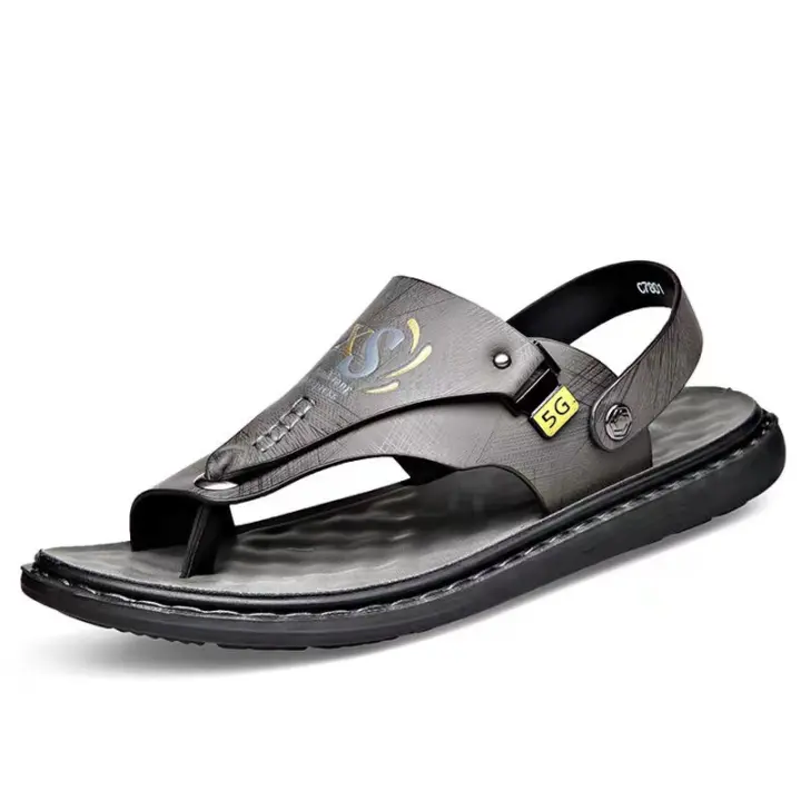 Zapatos de playa para hombre, verano 2025, con suela blanda, color liso, antideslizantes, a la moda, combinables y transpirables. - 1