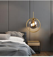 TOMAXIN-Lámpara de araña de cristal LED, luz colgante minimalista nórdica para comedor, dormitorio, redonda, 25CM - details 5