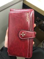 Billeteras largas de piel sintética para mujer, Cartera de marca de alta calidad, monedero clásico con cremallera, a la moda, n - details 19