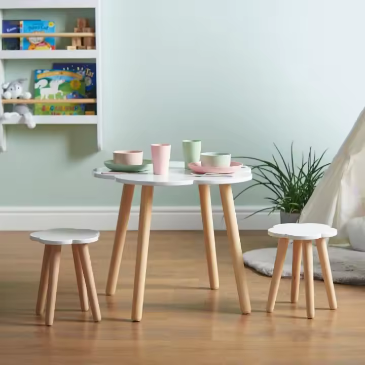 Juego de Escritorio Infantil Nube Mueble de Madera para Niños de 4 a 8 Años - 1