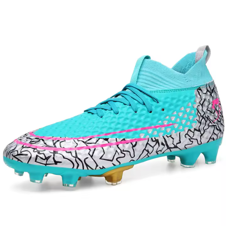 Botas de fútbol para hombres, tacos de fútbol para césped, botas de fútbol antideslizantes para exteriores para niños, calzado deportivo de entrenamiento de hierba profesional, parte superior baja - 1