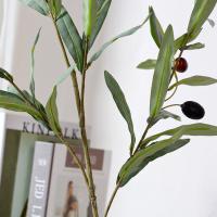 Rama de olivo Artificial de 4 tenedores, 95cm, elegante olivo falso, hoja de olivo simulada hecha a mano de plástico, decoración de jardín al aire libre - details 2