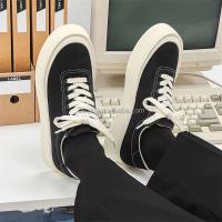 Nuevos zapatos con plataforma elevadora para hombre, diseño informal y grueso, suela de goma blanca, calzado deportivo de lona a la moda para hombre, Wenzhou 44 - details 6