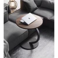 Mesa de Café de Madera Bonita Soporte Redondo de 40cm Ideal para Sala de Estar y Sofás - details 3