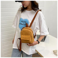 Mochila De terciopelo de pana para mujer, bolso escolar de versión coreana, sencillo, informal, pequeño, 2024 - details 22