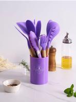 Juego de Utensilios de Cocina de Silicona Resistente y Antideslizante 11 Piezas Completas con Soporte de Acero Inoxidable Incluye Espatula y Cuchara de Almacenamiento - details 5