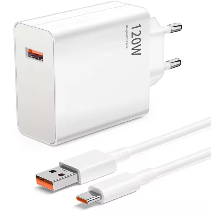 120W Cargador rápido Cable USB tipo C, 6A, 1 metro, Universal, Adaptador compatible con teléfono y tableta - 1