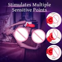 Masaje de placer portátil Rosa lengua vibrador lamer dispositivo de succión del clítoris juguete sexual para mujeres mama clítoris coquetear masturbación vibrando huevo - details 1