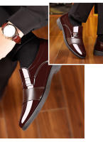 Nuevos zapatos de cuero formales para hombres zapatos casuales puntiagudos de moda casual de negocios - details 0