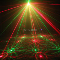 ESHINY Mini 4in1 Pattern Effect R&G Audio Star Whirlwind Laser Projector Stage Disco DJ Club Bar KTV Family Party Light Show P14 - details 8