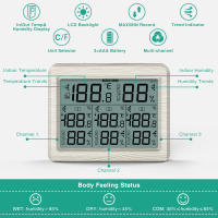 ORIA-higrómetro Digital para interiores y exteriores, termómetro LCD, Sensor inalámbrico, Monitor de temperatura y humedad, Control remoto - details 5
