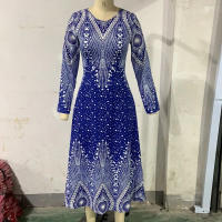 S-5XL-vestidos de talla grande para mujer, ropa con estampado Dashiki, 2024 - details 6
