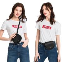 Elegante riñonera marrón para mujer con ribete metálico, bolso de hombro, bolsa para lápiz labial de PU, mochila de lujo de alta gama - details 6